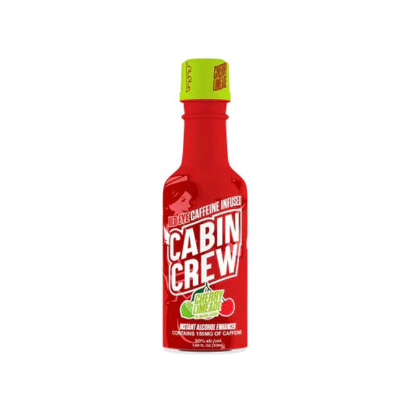 Cabin Crew (DSPLY 12pc)(Alcohol Enhancer)(50mL) - Red Eye Caffeine Infused – Cherry Limeade