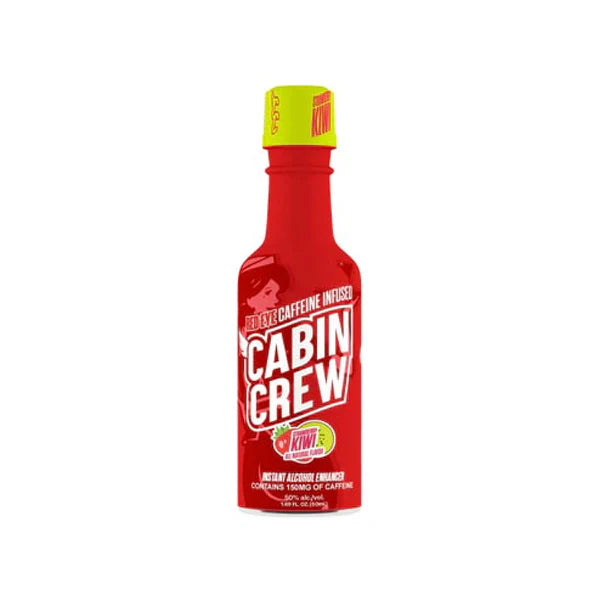 Cabin Crew (DSPLY 12pc)(Alcohol Enhancer)(50mL) - Red Eye Caffeine Infused – Strawberry Kiwi
