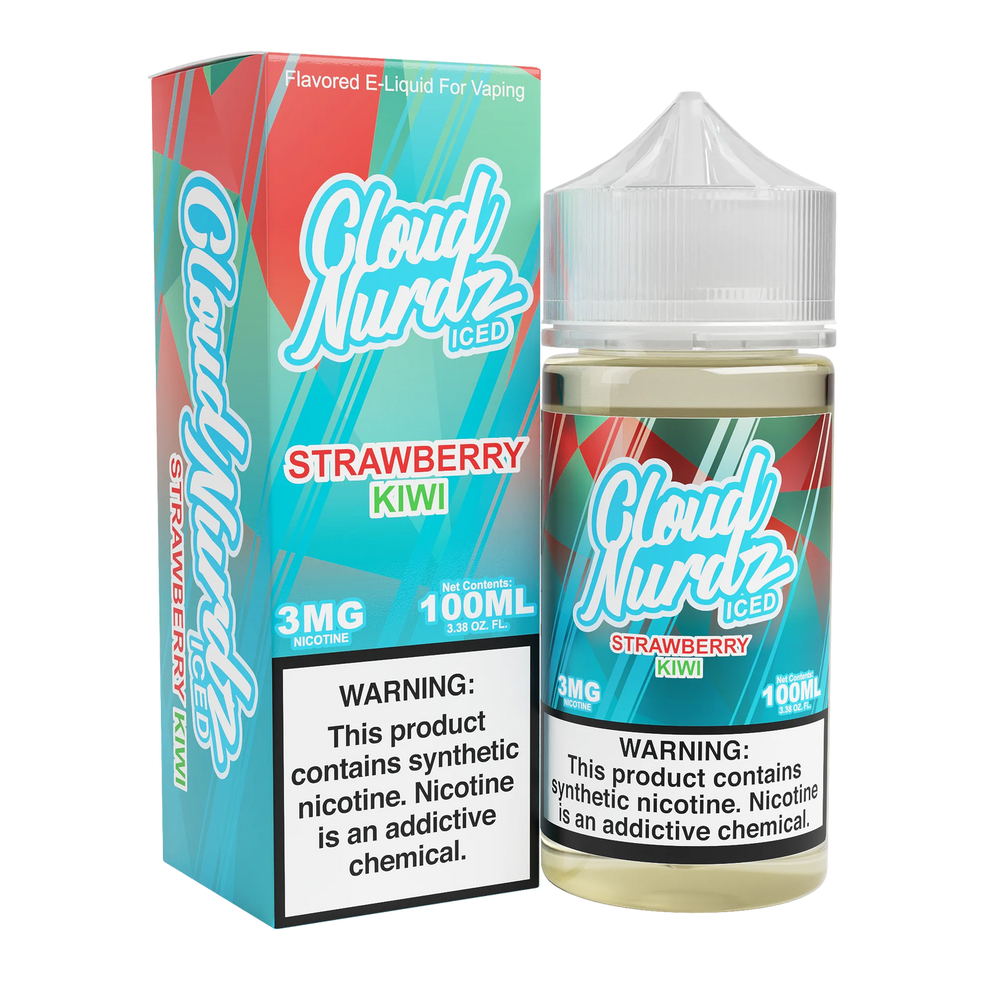 Strawberry Kiwi Iced by Cloud Nurdz TFN | 3mg | 100mL with packaging
