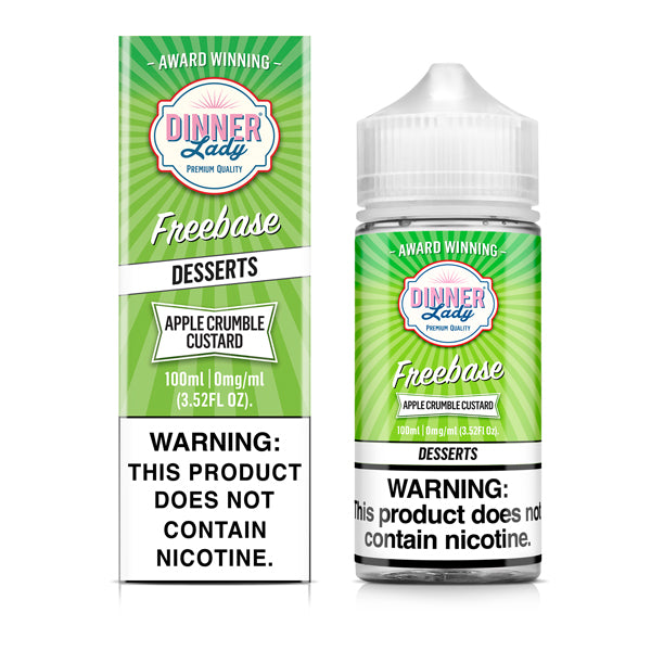 Apple Crumble Custard by Dinner Lady TF-Nic Series E-Liquid 100mL (Freebase) with Packaging