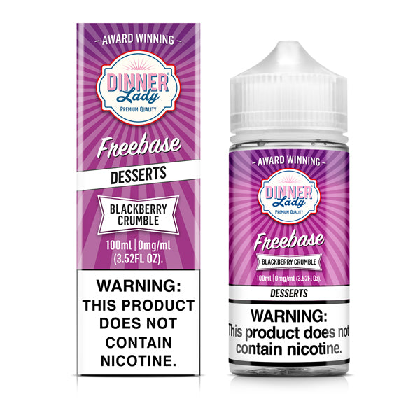 Blackberry Crumble by Dinner Lady TF-Nic Series E-Liquid 100mL (Freebase) with Packaging