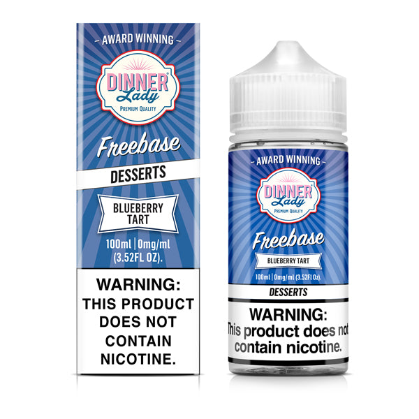 Blueberry Tart by Dinner Lady TF-Nic Series E-Liquid 100mL (Freebase) with Packaging