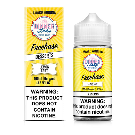 Lemon Tart by Dinner Lady TF-Nic Series E-Liquid 100mL (Freebase) with Packaging