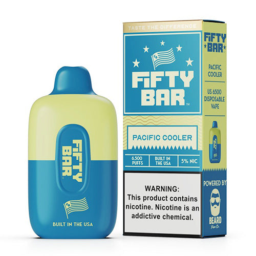 Fifty Bar Disposable | 6500 Puffs | 16mL | pacific cooler with packaging