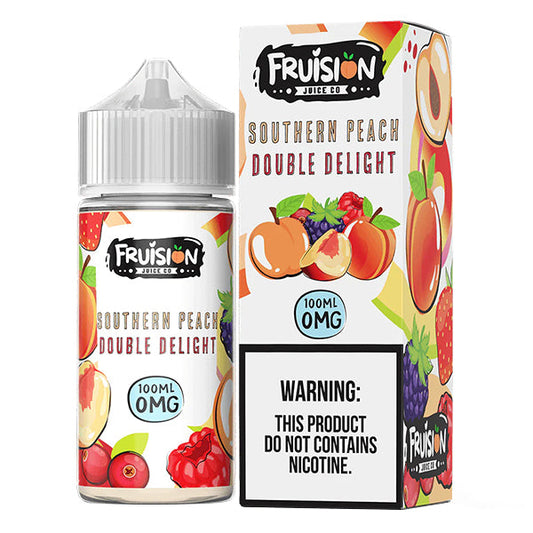 Southern Peach Double Delight by Fruision E-Juice 100mL (Freebase) 0mg bottle with Packaging