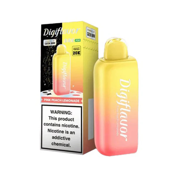 Geek Bar Digi Flavor BRK Pods | 20000 Puff | 12mL | 50mg | (Pod Only) | Pink Peach Lemonade with packaging