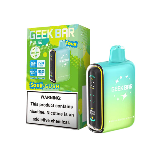 Geek Bar Pulse Disposable 15000 Puff 16mL 50mg - Sour Gush with packaging