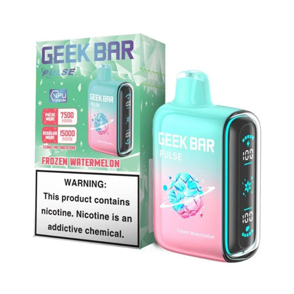 Geek Bar Pulse Disposable 15000 Puffs 16mL 50mg - Frozen Watermelon with packaging