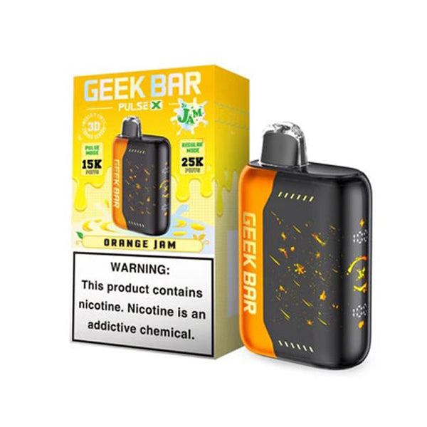 Geek Bar Pulse X Disposable | 25000 Puffs | 18mL | 50mg | Orange Jam with packaging