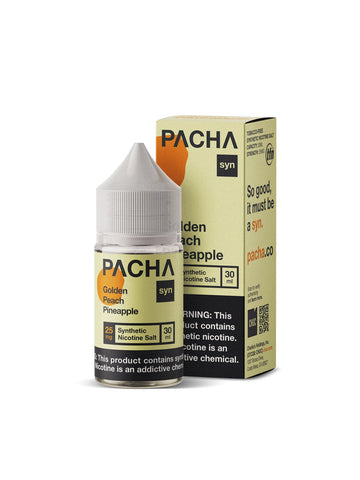 Golden Peach Pineapple by Pachamama Salts 30mL with packaging