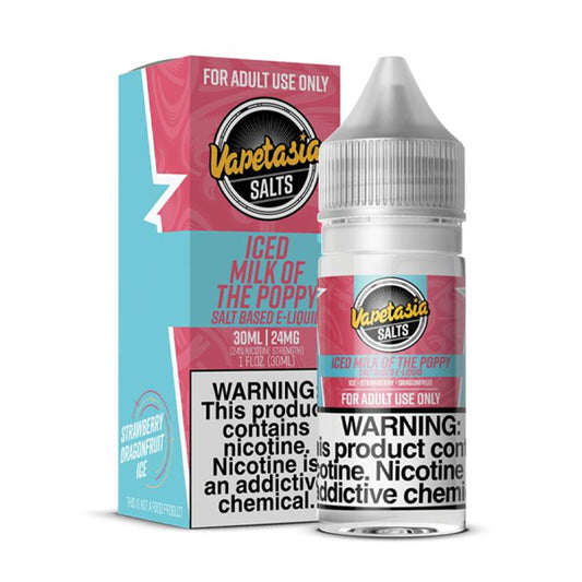 Iced Milk of the Poppy by Vapetasia Salts 30ml Packaging
