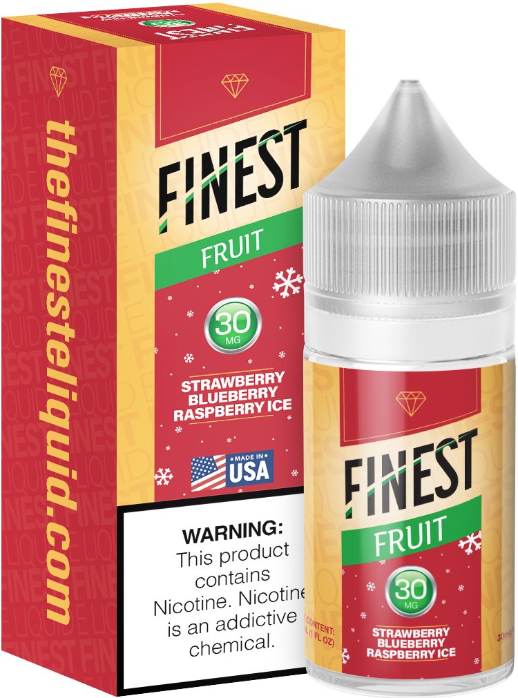 Strawberry Blueberry Raspberry Ice by Finest Salt Series E-Liquid 30mL – Salt Nic with packaging