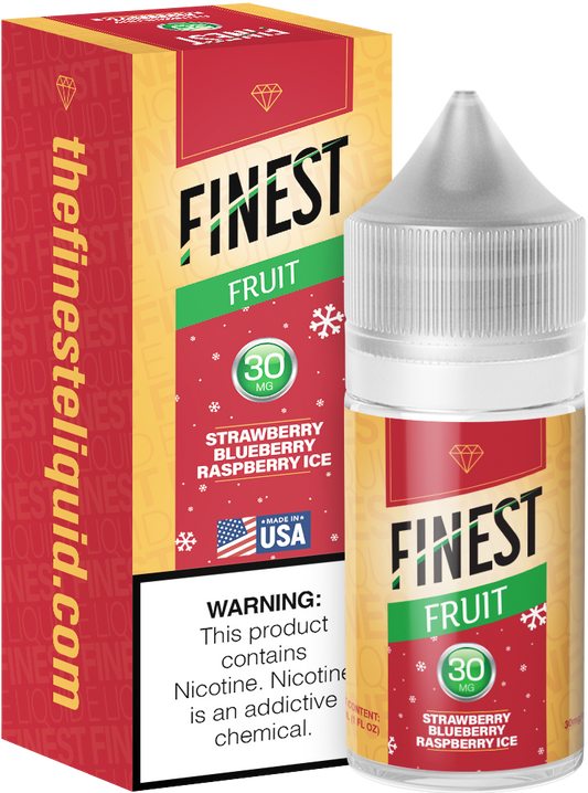 Strawberry Blueberry Raspberry Ice by Finest Salt Series E-Liquid 30mL – Salt Nic with packaging