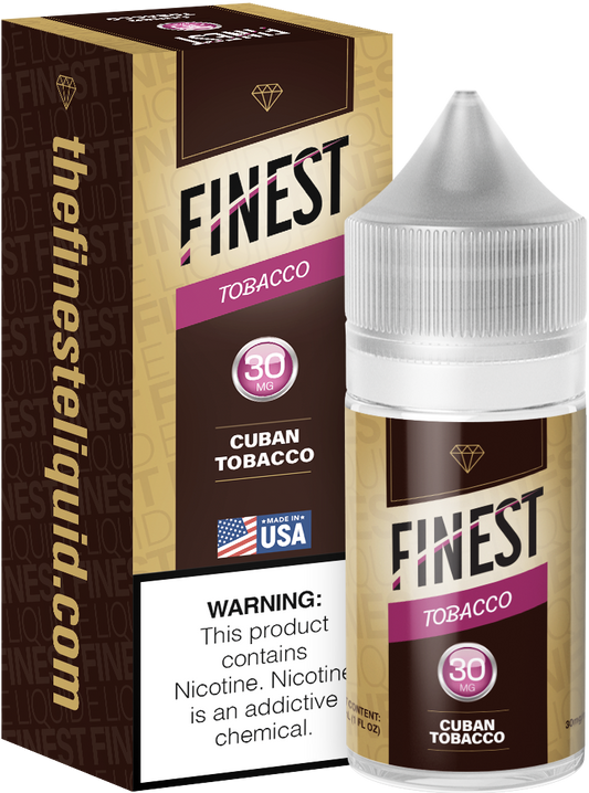 Cuban Tobacco by Finest Salt Series E-Liquid 30mL – Salt Nic with packaging