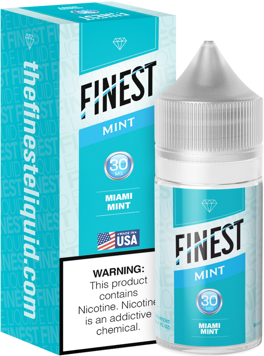Miami Mint by Finest Salt Series E-Liquid 30mL – Salt Nic with packaging