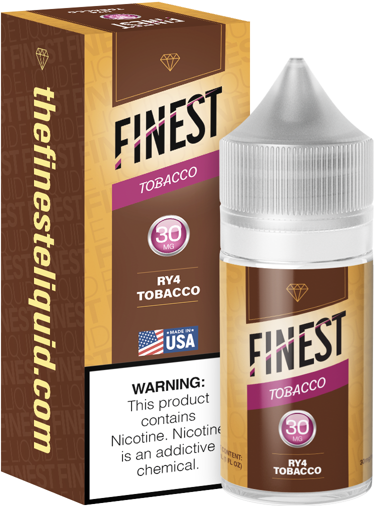 RY4 Tobacco by Finest Salt Series E-Liquid 30mL – Salt Nic with packaging