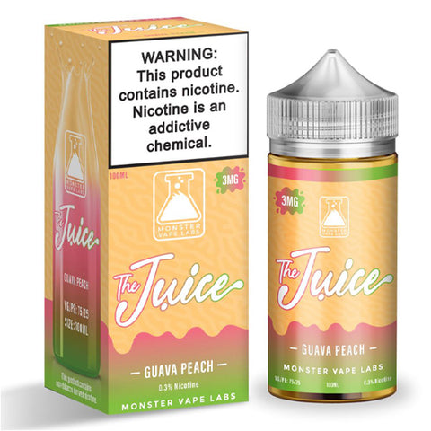 Juice - Guava Peach by Jam Monster E-Liquid 100mL (Freebase) with packaging