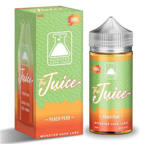Juice - Peach Pear by Jam Monster E-Liquid 100mL (Freebase) with packaging