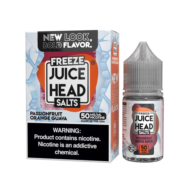 Passionfruit Orange Guava Freeze by Juice Head Salt Series E-Liquid 30mL (Salt Nic) - 50Mg with packaging