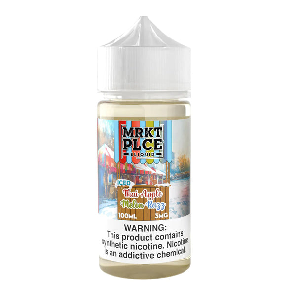 Iced Thai Apple Melon Razz by MRKT PLCE Series E-Liquid 100mL (Freebase) bottle