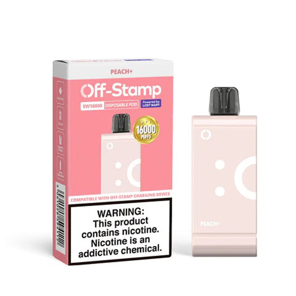Off Stamp SW16000 Disposable | 16000 Puffs | 17mL | 50mg | (Pod Disposable Only) | Peach+ with Packaging