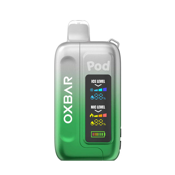 Oxbar Ice-Nic Control Pod Juice Edition Disposable | 35000 Puffs | 14mL | 50mg | Clear Emerald