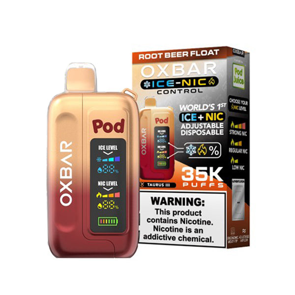 Oxbar Ice-Nic Control Pod Juice Edition Disposable | 35000 Puffs | 14mL | 50mg | Root Beer Float with Packaging