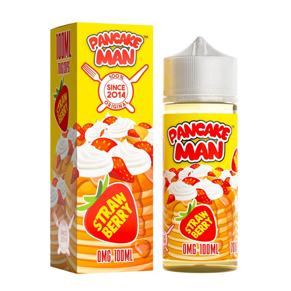 Strawberry Pancake by Pancake Man Series E-Liquid 100mL (Freebase) with packaging