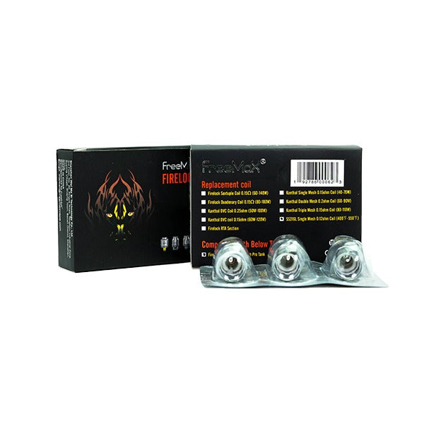 FreeMax Mesh Pro Replacement Coils (Pack of 3) 0 12ohm Ss316l Single Mesh