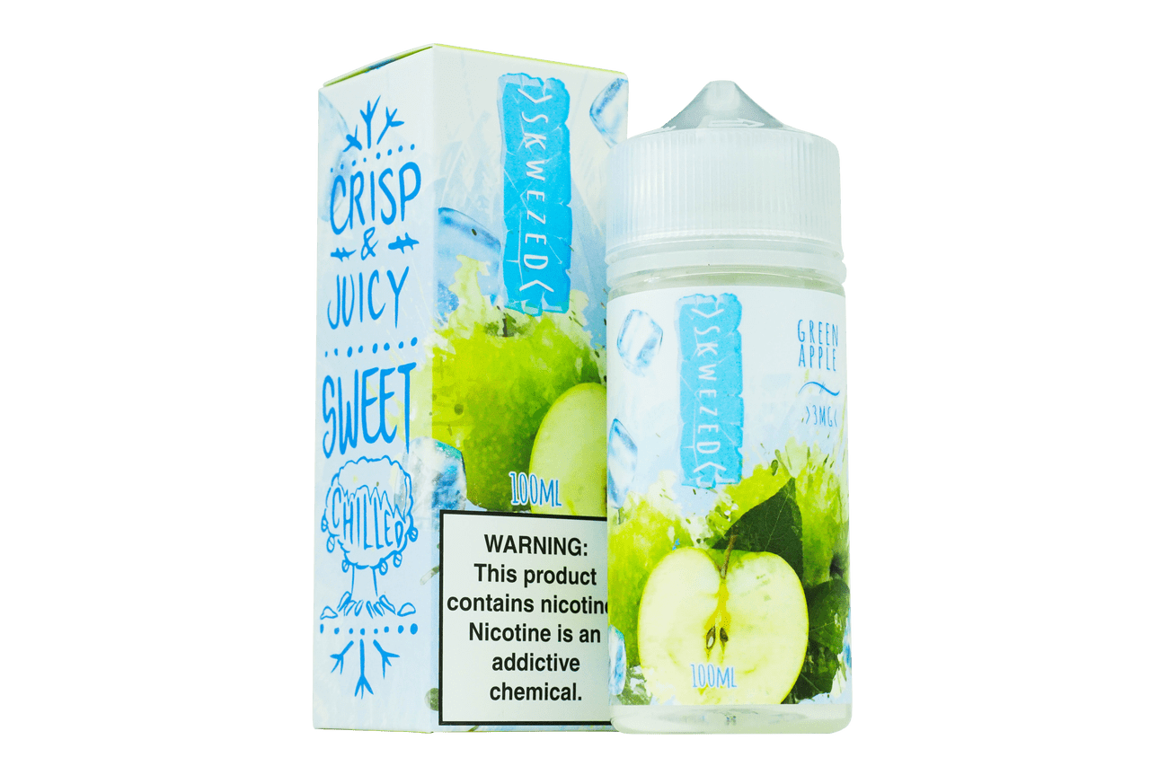 Frozen Green Pucker (Green Apple Ice) by Skwezed 100ml with packaging