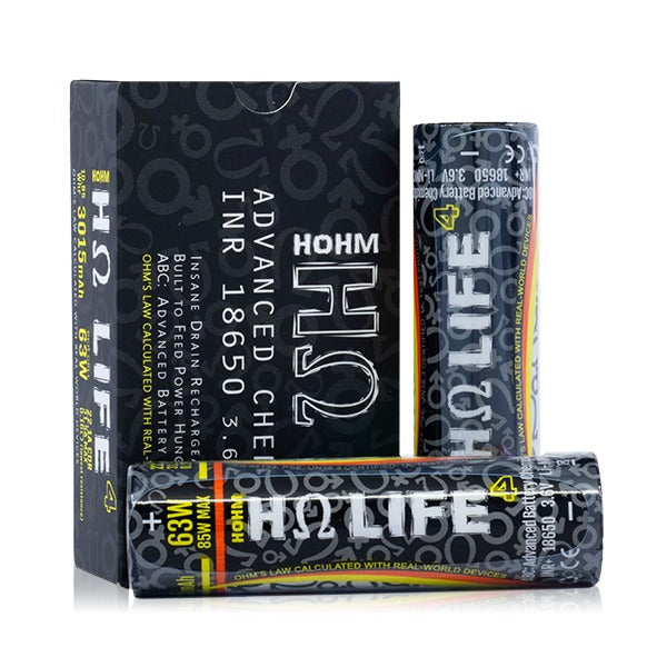 Hohm Tech Hohm Life 18650 Battery | 3015mAh | 22.1A | 2-Pack | with Packaging