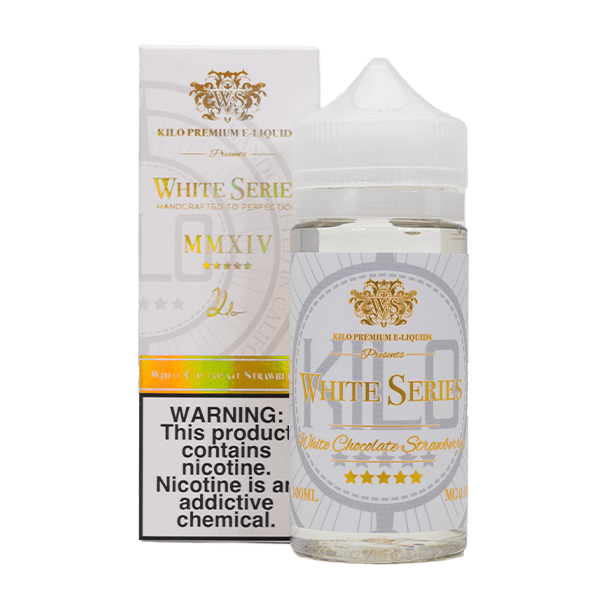 KILO WHITE SERIES | White Chocolate Strawberry 100ML eLiquid with packaging