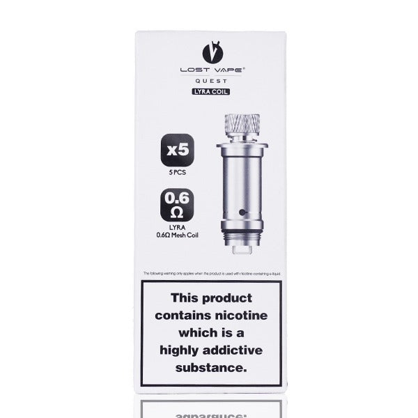 Lost Vape Lyra Replacement Coils (Pack of 5) 0.6ohm with packaging