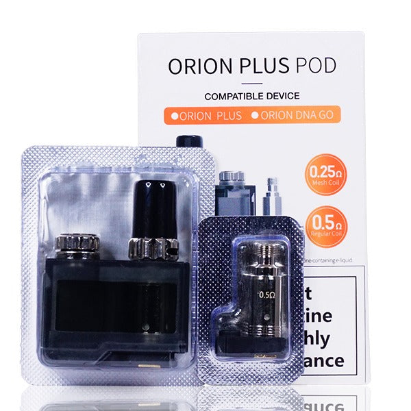Lost Vape Orion Plus DNA Pod Cartridge Pack (Includes 2 Coils) 0.25ohm with packaging