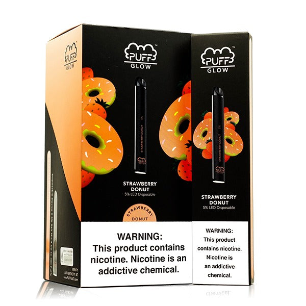 Puff GLOW Disposable E-Cig (Individual) Strawberry Donut with Packaging