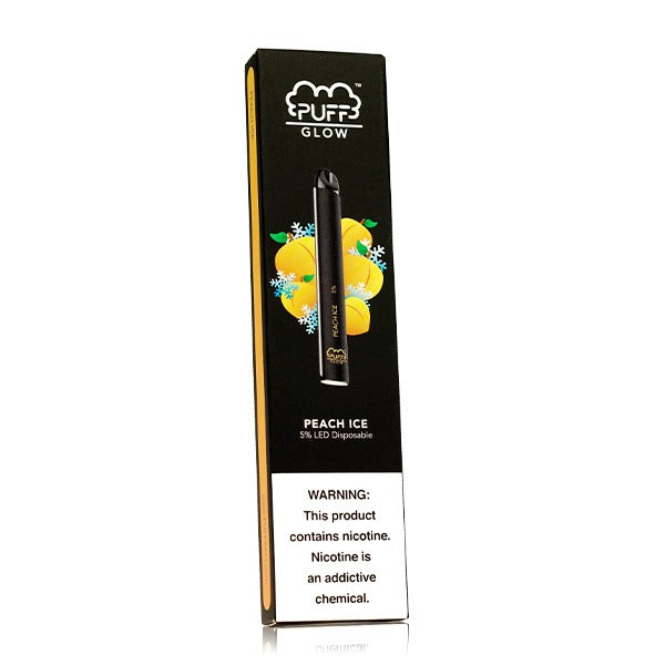 Puff GLOW Disposable E-Cig Peach Ice Packaging