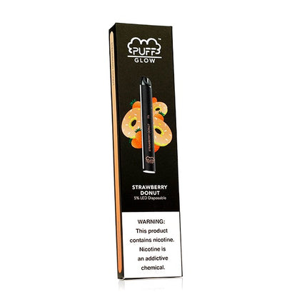 Puff GLOW Disposable E-Cig (Individual) Strawberry Donut Packaging 