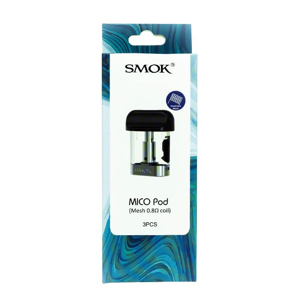 SMOK MICO Replacement Pod Cartridges (Pack of 3) Mesh 0.8 ohm coil 3 Pcs with packaging