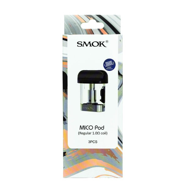 SMOK MICO Replacement Pod Cartridges (Pack of 3) Regular 1 ohm coil 3 Pcs with packaging