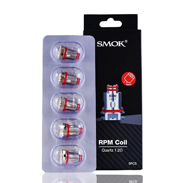 SMOK RPM40 Replacement Coils (Pack of 5) Quartz 1.2ohm with Packaging