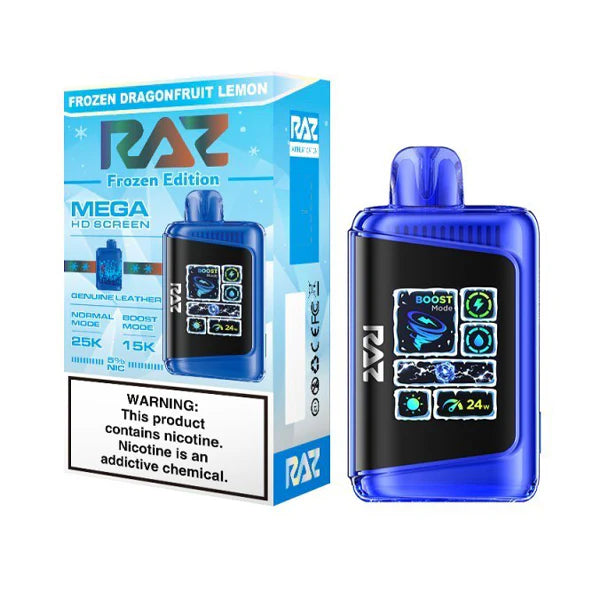 RAZ DC25000 Disposable 25000 Puffs 16mL 50mg | Frozen Dragonfruit Lemon with packaging