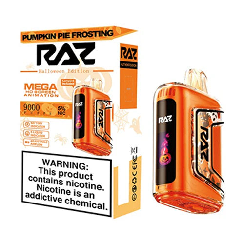 RAZ TN9000 Disposable | 9000 Puffs | 12mL | 50mg | Pumpkin Pie Frosting with Packaging Halloween Edition