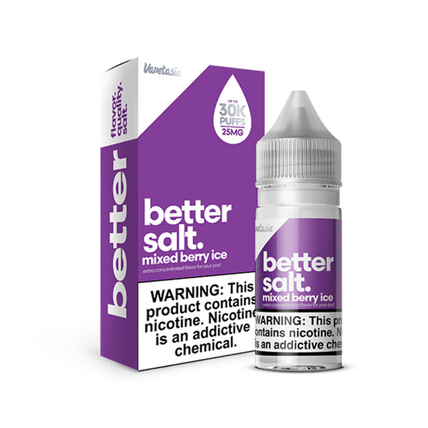 Mixed Berry Ice by Vapetasia Salt Series E-Liquid 30mL (Salt Nic) with packaging