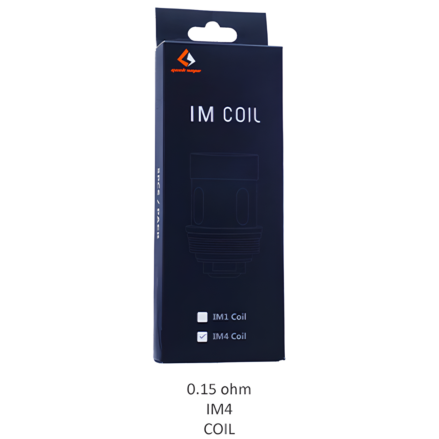 GeekVape Super Mesh & IM Replacement Coils (Pack of 5) 0.15ohm IM4 Coil Packaging