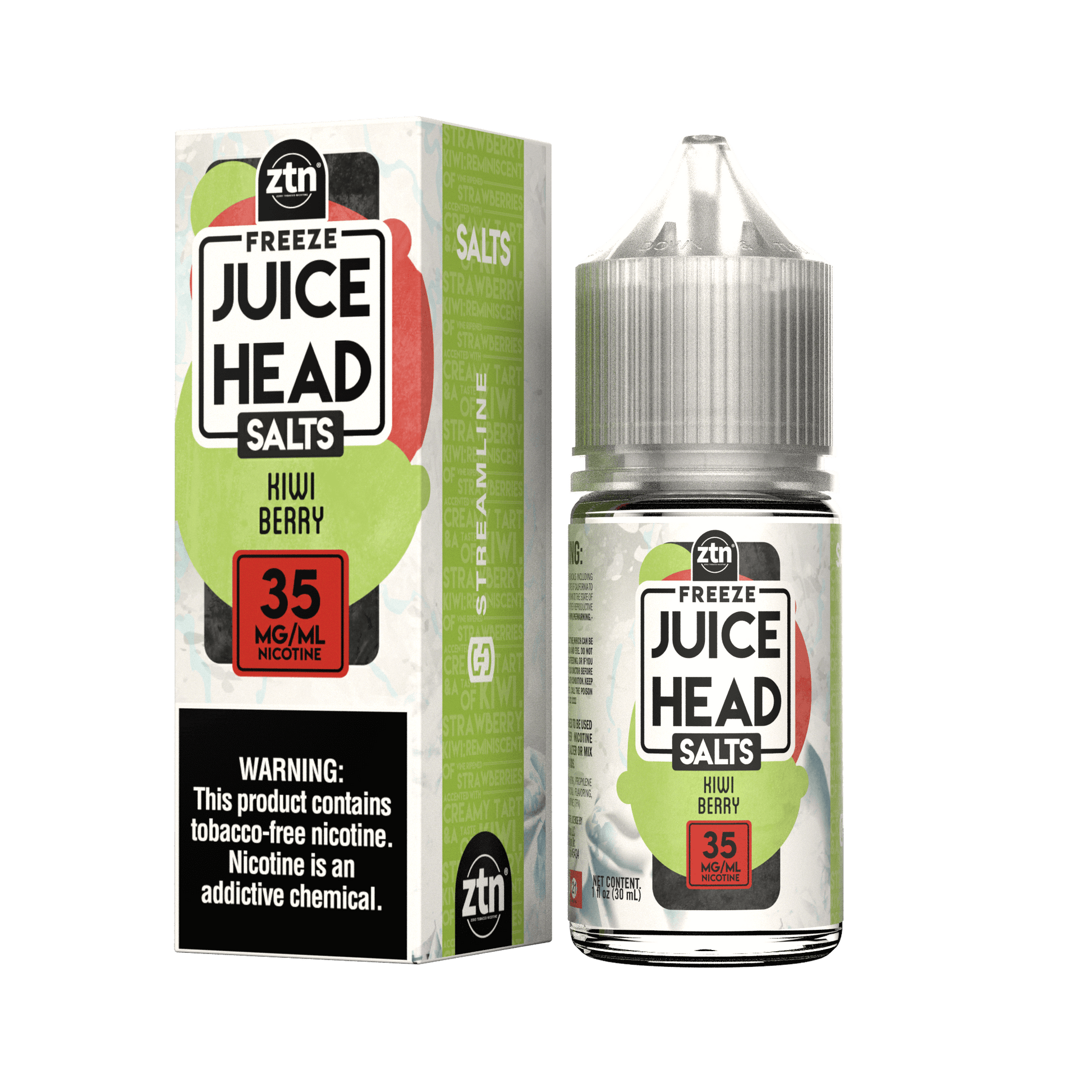 Kiwi Berry Freeze (ZTN) - Juice Head Salts 30mL with packaging