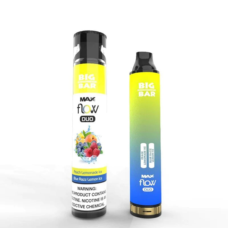 Big Bar MAX FLOW DUO Disposable | 4000 Puffs | 12mL Peach Bluerzz with Packagig
