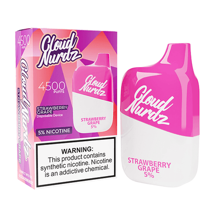 Cloud Nurdz Disposable | 4500 Puffs | 12ml strawberry grape with packaging