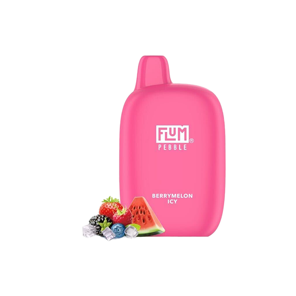 Flum Pebble Disposable | 6000 Puffs | 14mL | Berrymelon Icy