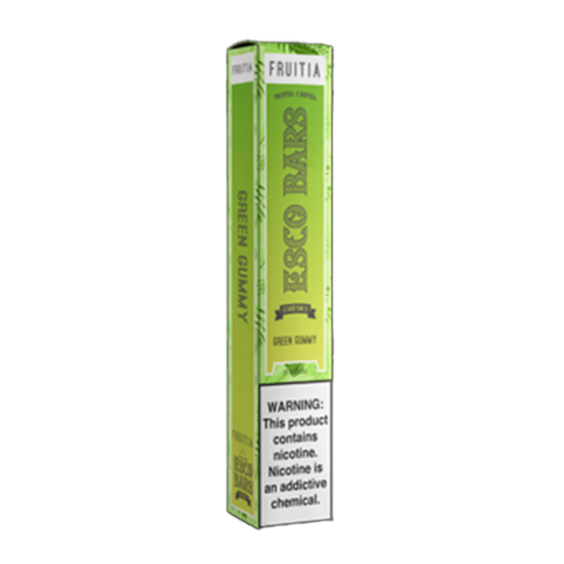 Fruitia Esco Bars Mesh Disposable | 2500 Puffs | 6mL Green Gummy with Packaging