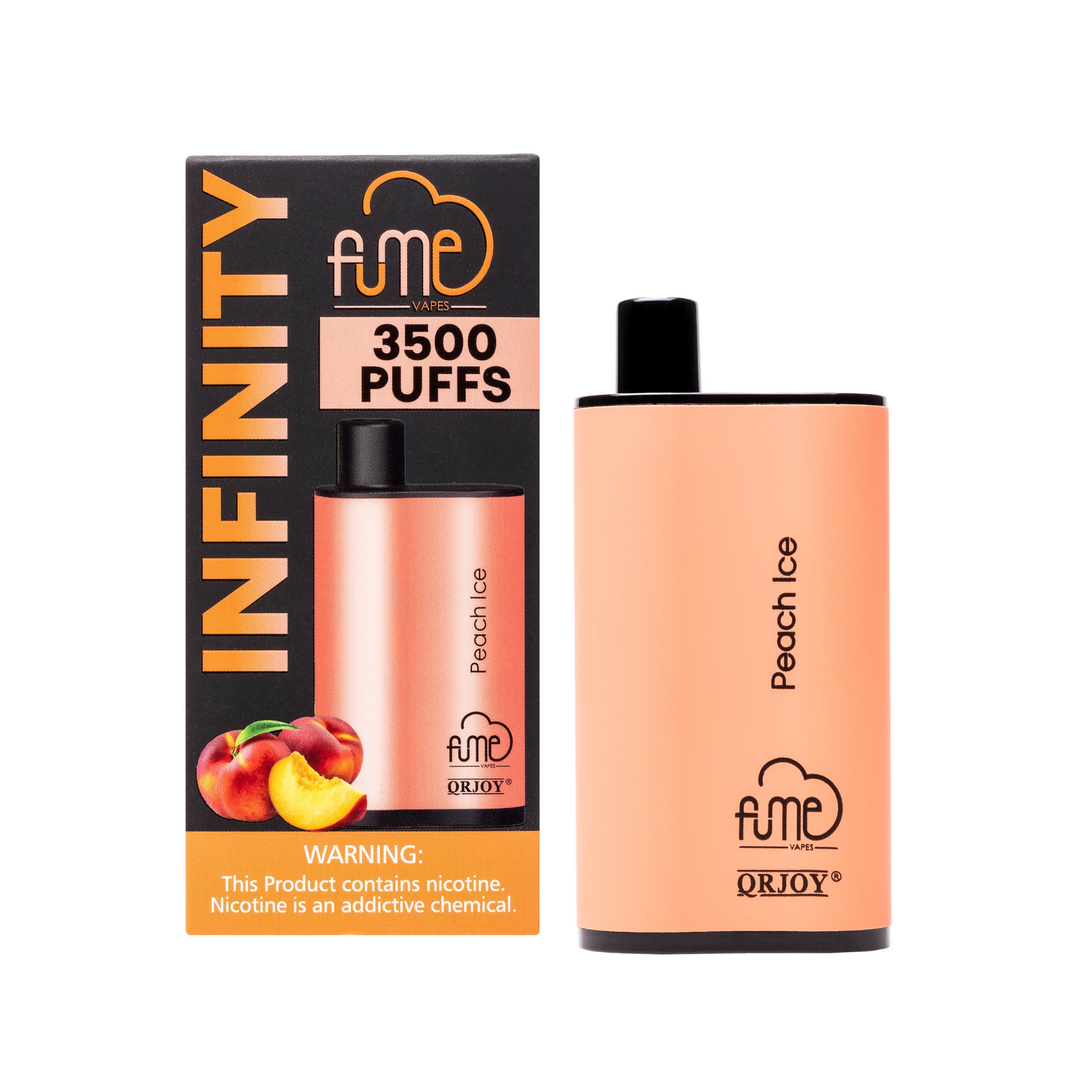 Fume Infinity Disposable 3500 Puffs | 12mL Peach Ice with packaging